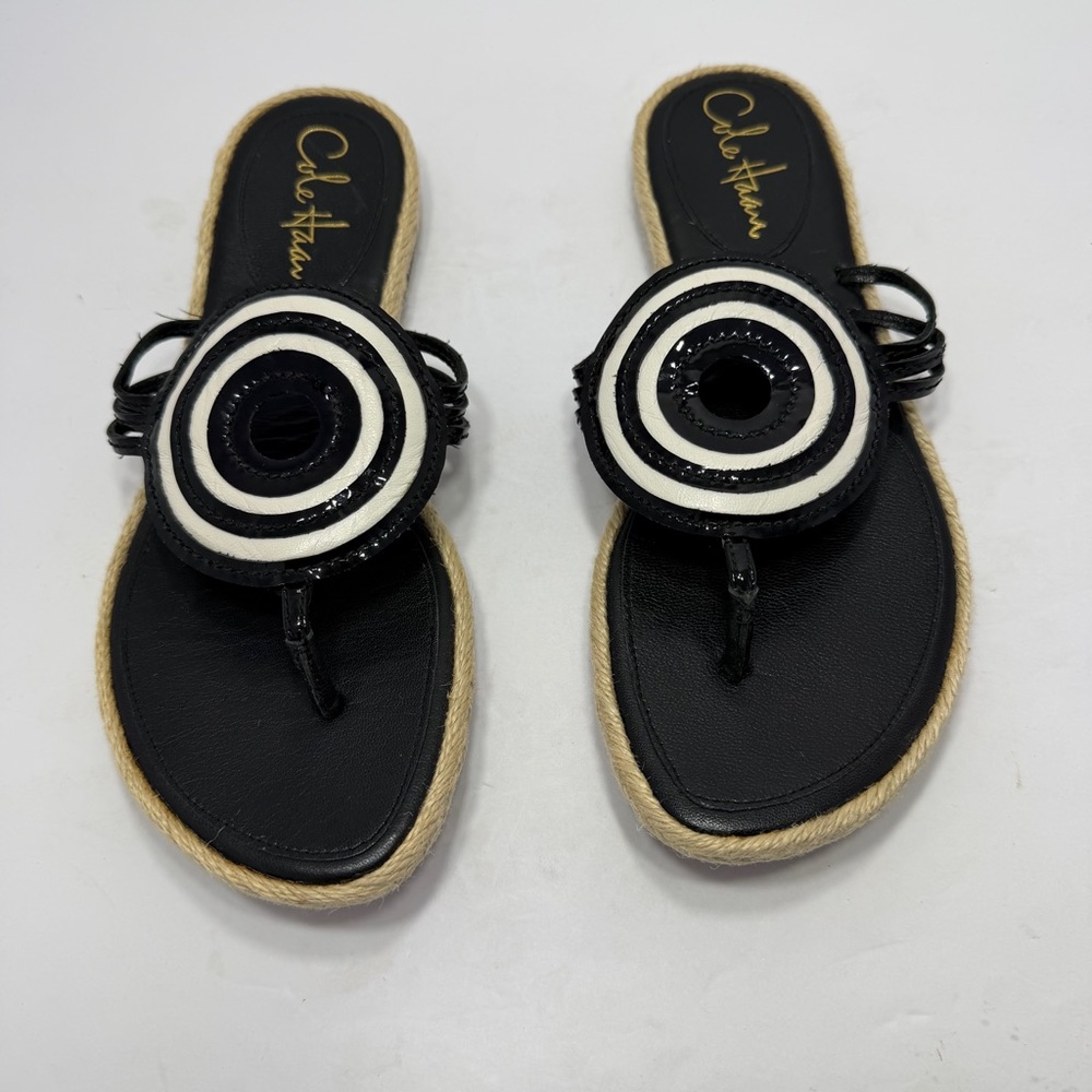 Cole Haan Black Thong Sandals Size 6.5B
